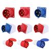 Waterproof Industrial Aviation Plug Socket: 16/32A Three-Phase Connector, 3-5 Pin, Recessed/Surface Mount Options
