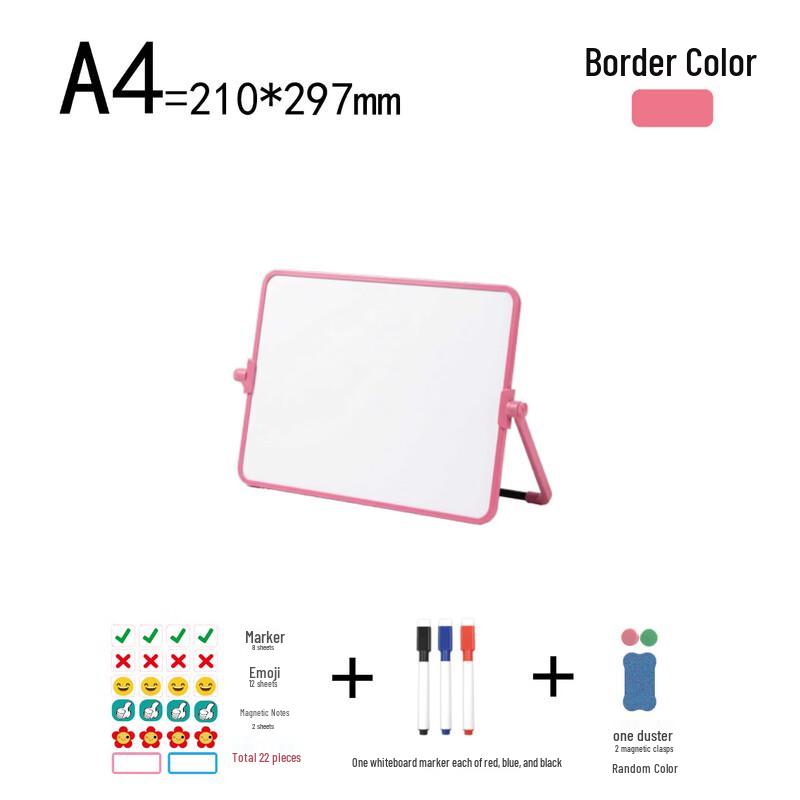 OLOEY A4 Magnetic Desktop Blackboard with Stand (2-Pack)