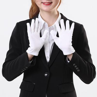 White Gloves Formal Tuxedo Uniform Gloves for Men Women Butler Gloves for Cosplay Party Jewelry Inspection Ceremony Guard