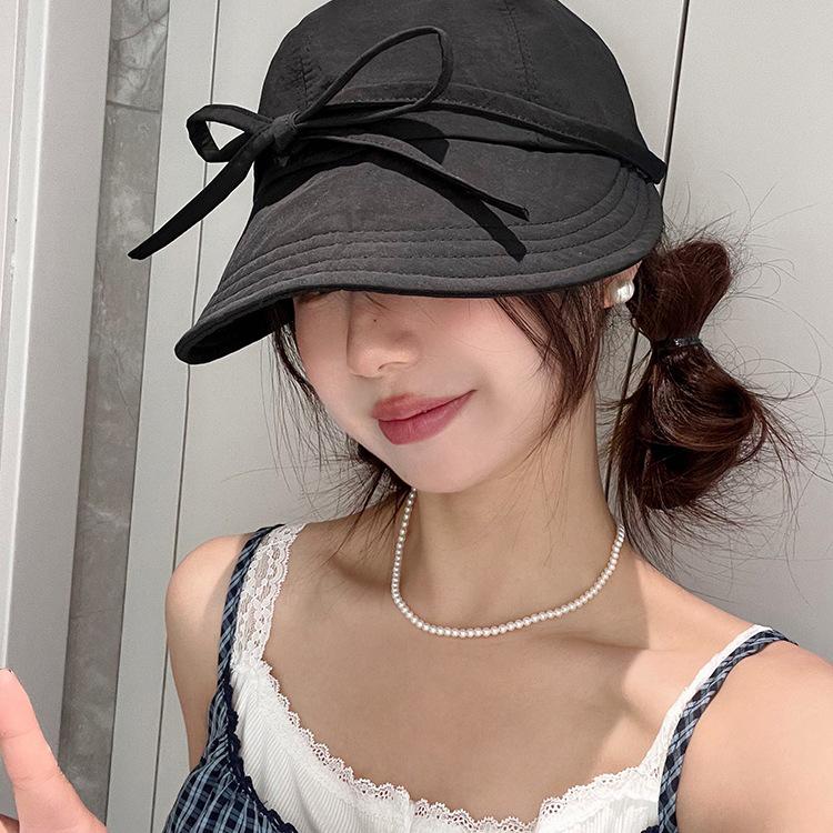 Women's Quick-Dry Bow Sun Hat – Spring/Summer Thin Duckbill Fisherman Style