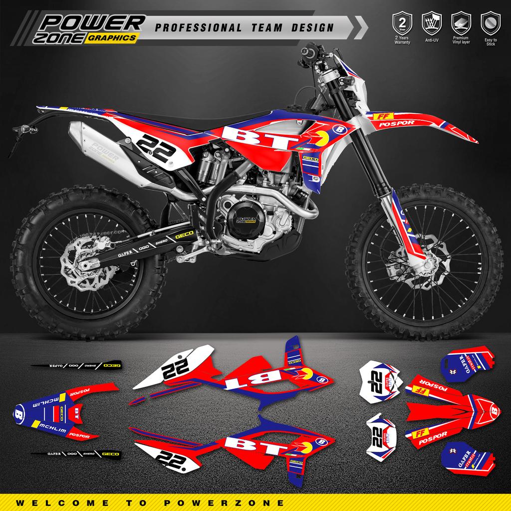 PowerZone Custom Team Graphic Decal & Sticker Kit For BETA 2020 2021 2022 RR RR-S 125 200 250 300RR 350 390 430 480 RR-S RX 17