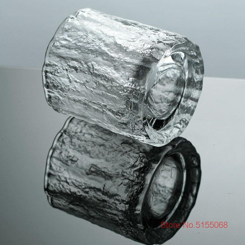 Bicchiere Old Fashioned Giapponese Tazza da Whiskey Design Ghiaccio Cristallino Bicchieri da Whiskey Scotch Vetro Pesante Spesso per Rock Wineglass Tazza da Birra