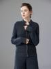 Women's Cashmere Cardigan - 2026 Autumn/Winter Collection: Elegant Half-High Neck, Loose Fit, Slimming Outerwear