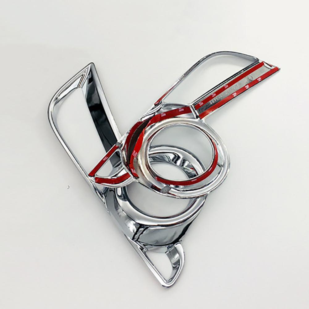 2PCS Front Fog Light Lamp Cover Trim Chrome For Toyota Highlander 2017 2018 2019