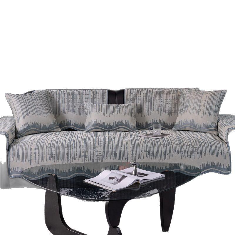 Summer Cool Special-Shaped Sofa Cushion Light Luxury Non-Slip Universal Seat Cushion Three-Seat Ice Silk Cover Advanced New Model