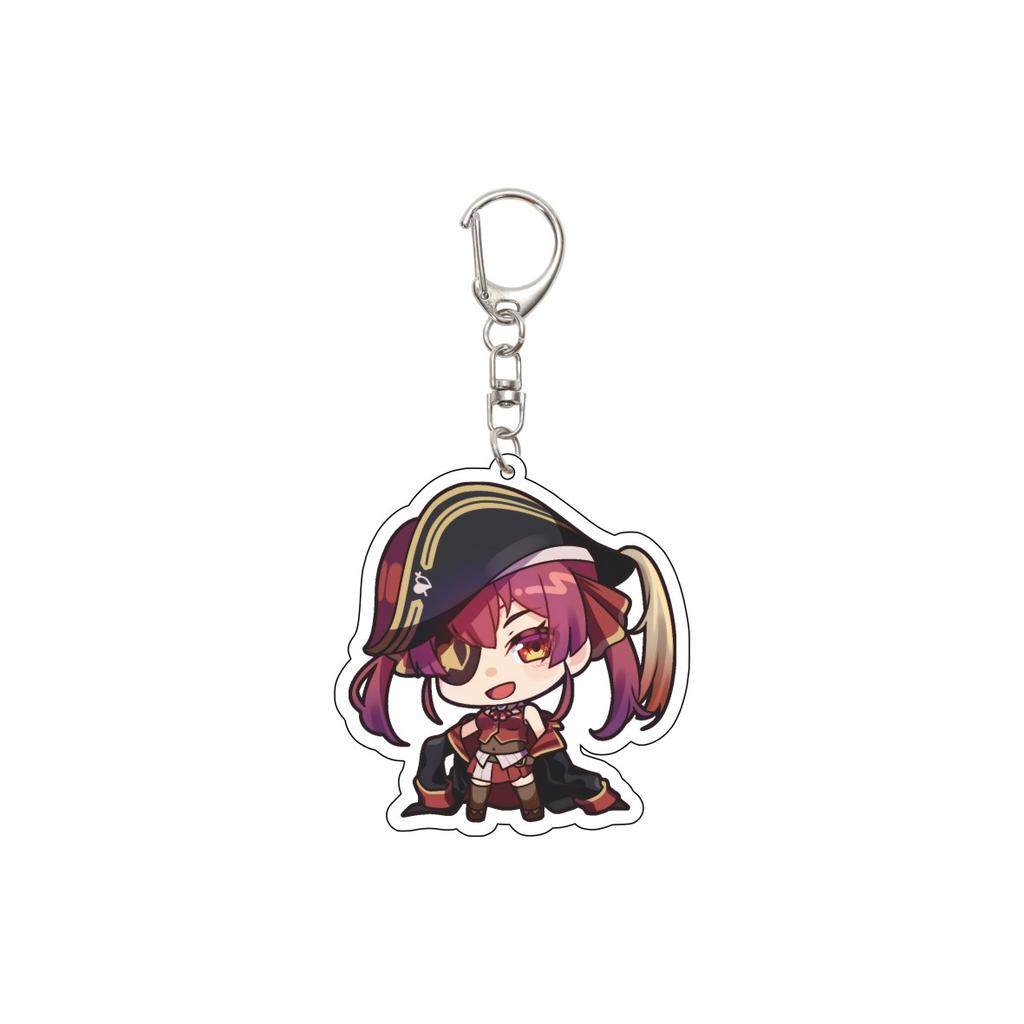 55MM Anime Hololive Keychain Hoshimati Suisei/Natsuiro Matsuri/Akai Haato Key Chain Acrylic Model Plate Christmas Gifts