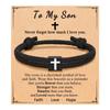 Easter Basket Stuffers for Teens Men Women Inspirational Religious Bible Verse Joshua 1:9 Cross Bracelet