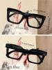 1/2Pcs Women's Square Frame Tortoiseshell Color Glasses Transparent Lens Simple Classic Style Suitable for Daily Travel