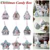 Christmas Decor Tinplate Box Storage Box With Lanyard Candy Biscuit Box Jewelry Storage Party Favors Christmas Tree Decoration