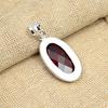 Red Garnet Gemstone 925 Sterling Silver Handmade Pendant Best Gift For Women