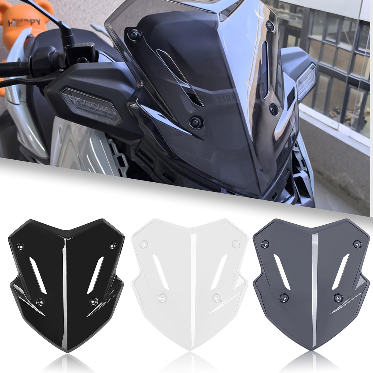 

Motorcycle XMAX300 Sporty Front Fairing Windscreen Windshield Flyscreen Visor Viser replacement for YA&MA&HA XMAX 300 X MAX300 X-MAX-300 Tech чистий