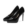 Fashion Elegant Woman Heeled Shoes Autumn New Pointed Patent Leather Pumps for Women Solid Stiletto Heels Sexy Temperament Single Shoes