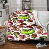 Christmas Grinch Blanket Soft Throw Blanket For Home Bedroom Bed Sofa Travel Office Solid Christmas Blanket