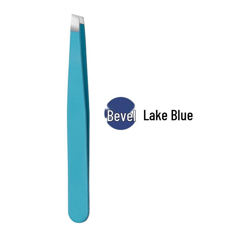 Stainless Steel 1.2mm Straight Bevel Eyebrow Tweezers Tool