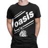 Men T-Shirt Oasi/s  Hipster Cotton Tee Shirt Short Sleeve Rock Band   T Shirts O Neck Tops Plus Size