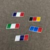 Car Steering Wheel Flag Stickers - Germany, France, Italy, Russia, Uk - Aluminum Emblem Body Decoration