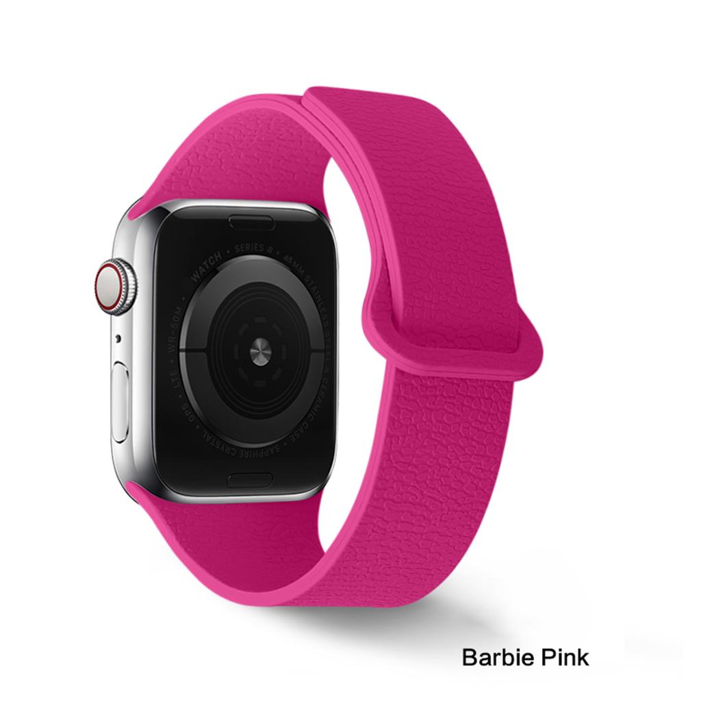 Magnetic Strap for Apple Watch Ultra 49mm 42mm 38mm 44mm 46mm 41mm Lychee Pattern Silicone Band for Iwatch S11 10 9 8 7 6 5 4