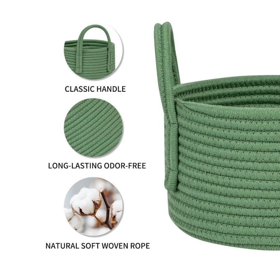 1Pc Cotton Thread Storage Basket Home Organization Storage Baby Children Toy Fabric Art Storage Cotton Rope Woven Laundry Basket Sundries Organizer