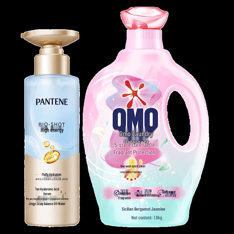 Pantene Deep Care Shampoo & OMO Jasmine Laundry Detergent Combo