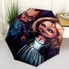 Chucky Fashionable Automatic Opening/Closing Folding Umbrella. Portable and Foldable, Ideal for Gift, Travel, and Daily Use.