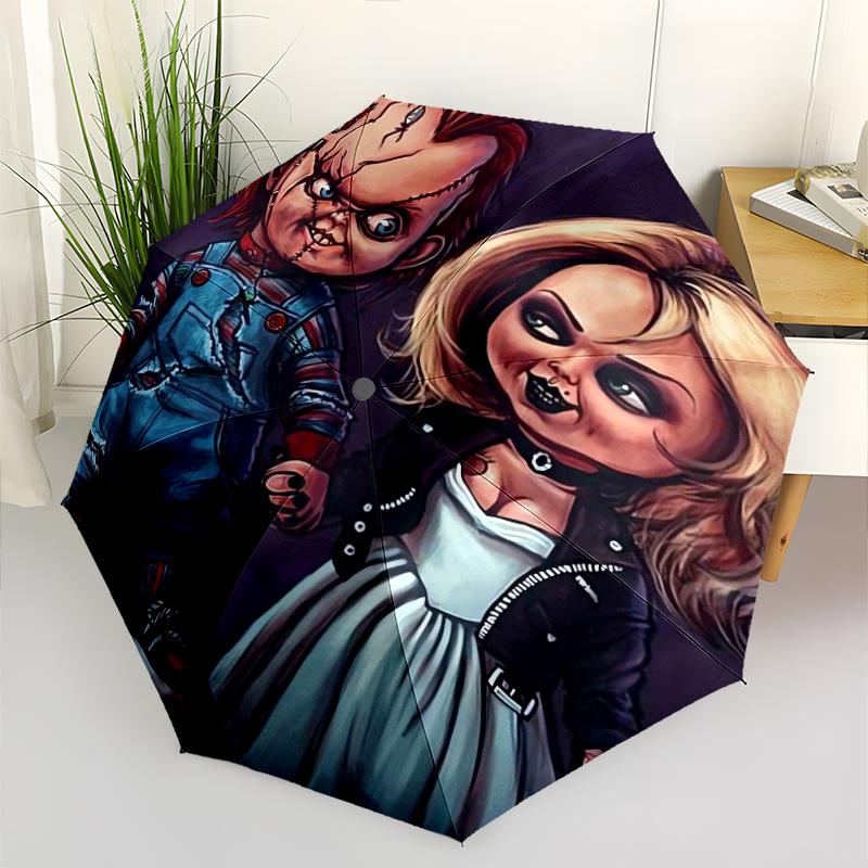 Chucky Fashionable Automatic Opening/Closing Folding Umbrella. Portable and Foldable, Ideal for Gift, Travel, and Daily Use.