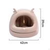 Cat Winter Warm Bed Sleeping Elk Design with Ball Universal Cartoon Semi Enclosed Pet
