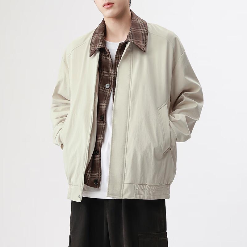 Herren Faux-Zweiteiler Workwear Harrington Jacke