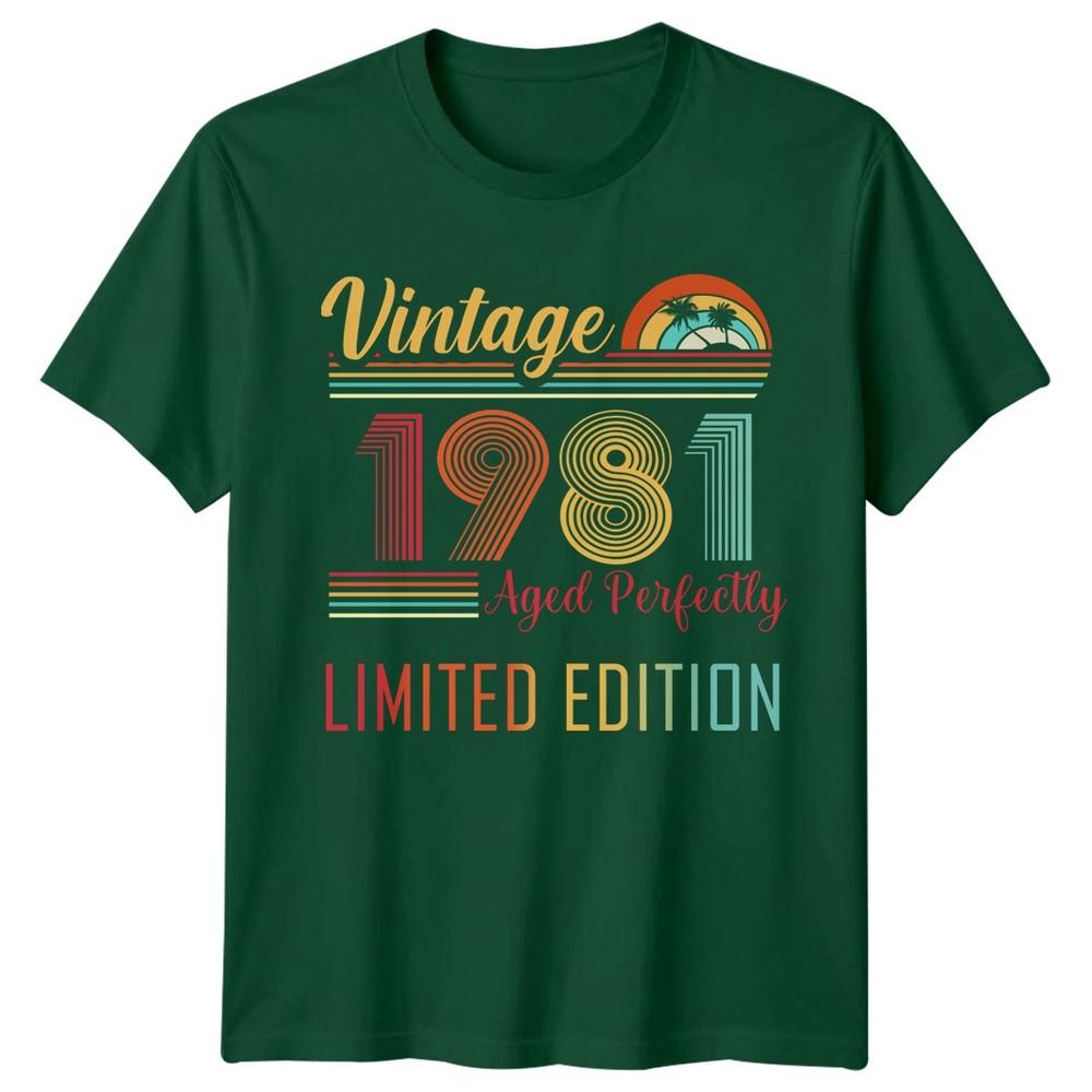 Vintage 1981 Aged 45th Birthday Gift Unisexs Tee S