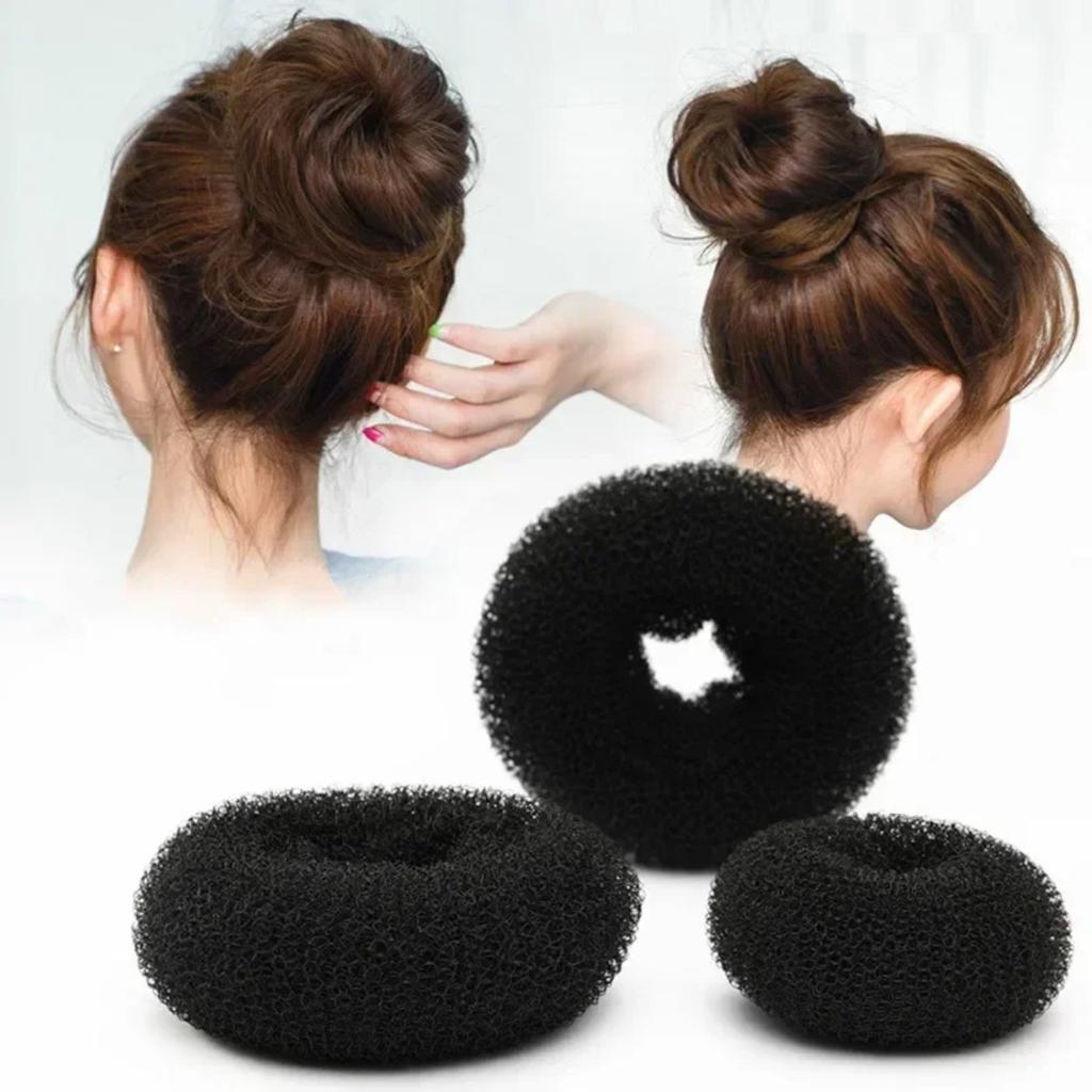 3Colors Fashion Elegant Hair Bun Donut Foam Sponge Easy Big Ring Hair Styling Tools Hairstyle Hair Accessories For Girls Women