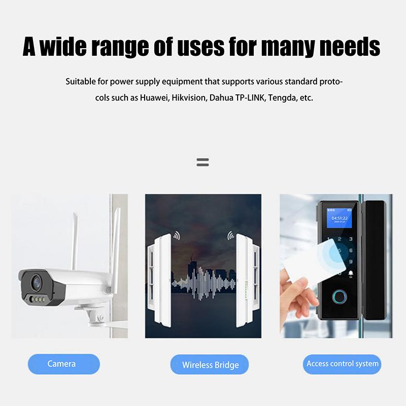 1 Set Cable Supply Module Extender With 5.5X2.1Mm Poe Spliter 48V To 12V Video And Power Adapter For Ip Camera Splitter Net