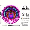 Crown Royal Neon Sign Aluminum Metal Wall Art HD Print Waterproof Dustproof Home Bar Decor