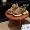 Early autumn old money wind dad shoes women's ins tide 2025 new retro woven platform leather casual sports shoes women