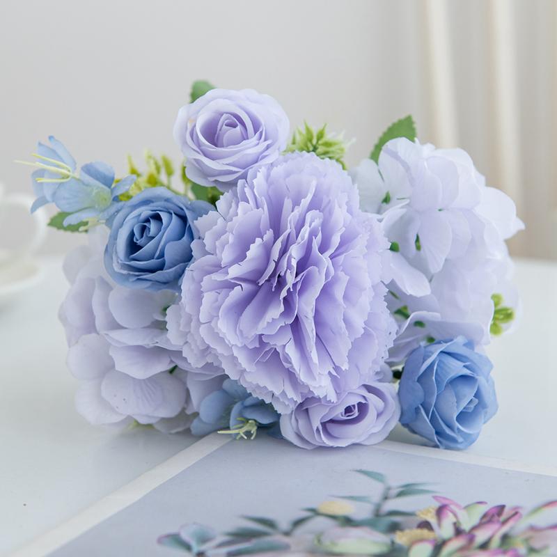Silk Roses Carnation Cheaper Artificial Flowers Wedding Party Vase for Home Decoration Accessories Christmas Garland Scrapbook