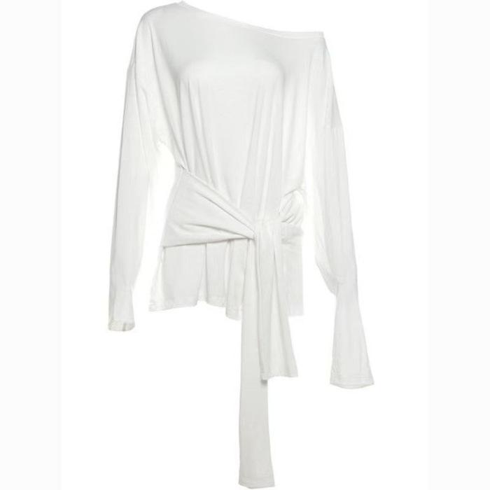 Trendy Women's Tie-up Loose Long Sleeve Sun Protection Shirt
