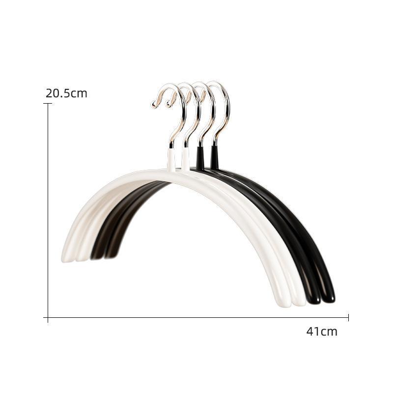10Pcs Non-Slip No Trace Hangers, Thickened Semi-Circular Metal Clothes Hangers, Space Saving Wardrobe Organizer For Home Use