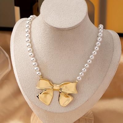 Elegant Ballet Bow Necklace Women's Versatile Jewelry for Weddings, Parties, Daily Wear - Year-Round Accessory