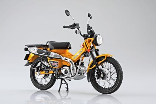 Aoshima Πολιτιστικός Εκπαιδευτικός Οργανισμός ολοκληρωμένο μοντέλο μοτοσυκλέτας Honda CT125 Hunter Cub κίτρινο κουρκουμάς κατασκευασμένο από χυτό μέταλλο προβαμμένο. Δεν είναι διαθέσιμη αποστολή