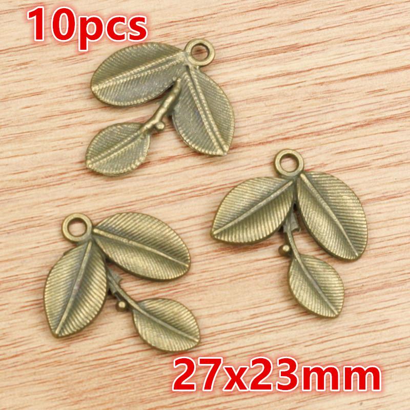 10-40pcs Alloy Metal Leaf Charms Pendant Crafts for Earrings Necklace Bracelet DIY Jewelry Making Accessories Findings