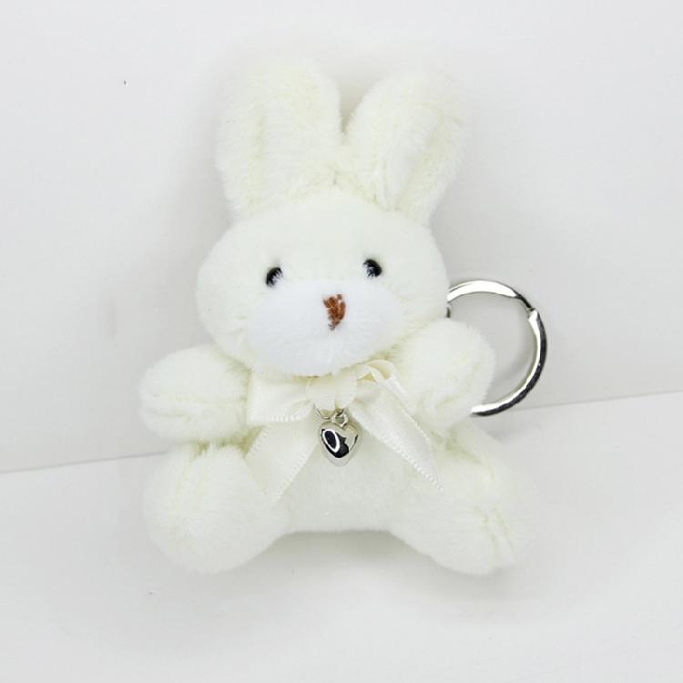 4 Colors Plush Stuffed Animal Rabbit Toy Pendant Keychain for Valentines Day