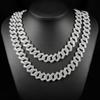 Trendy Cuban Chain Men's Hip Hop Style Alloy Full Diamond Fashion Explosive Necklace Hot Sale In Europe and America