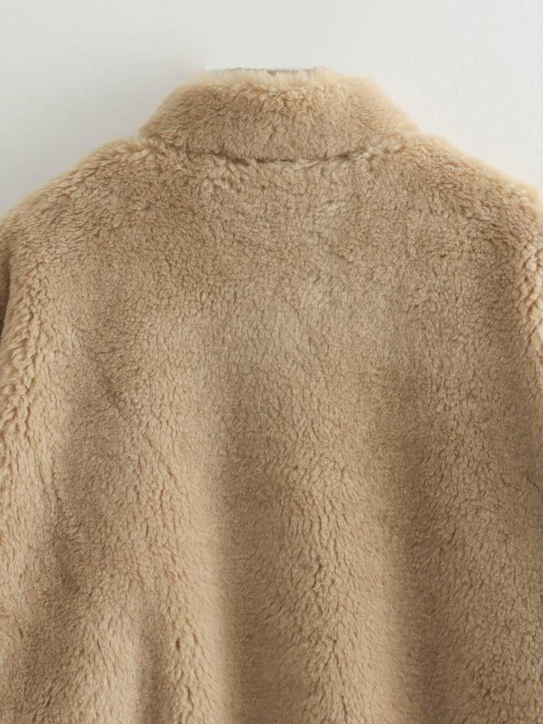 2024 Autumn/Winter Women's Cozy Casual Fleece Bomber Jacket