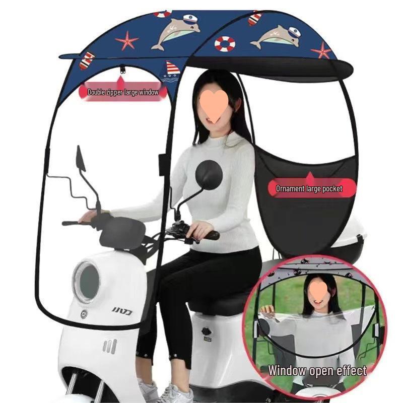 Detachable Electric Vehicle Sunshade: Thickened Canopy Awning for Battery Cars