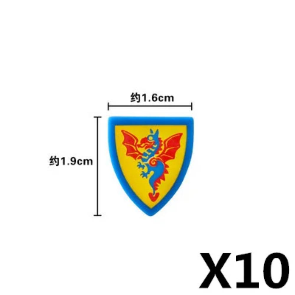 MOC Blocuri de Construcții Militare Figurine Soldați Medievali Accesorii Arme Leu Roșu Vultur Negru Cavaler Armură Scut Mini Cărămizi