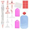 Deluxe Metal Screw Point Diamond Pen Set - Multifunctional DIY 5D Painting Tools for Crafting, Nail Art -Ergonomic Design