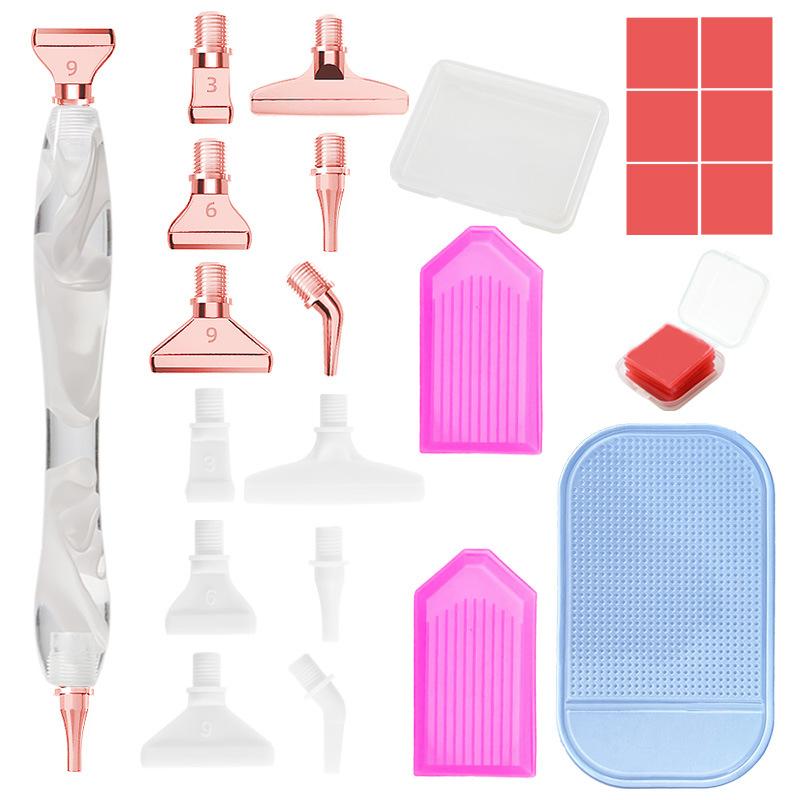 Deluxe Metal Screw Point Diamond Pen Set - Multifunctional DIY 5D Painting Tools for Crafting, Nail Art -Ergonomic Design