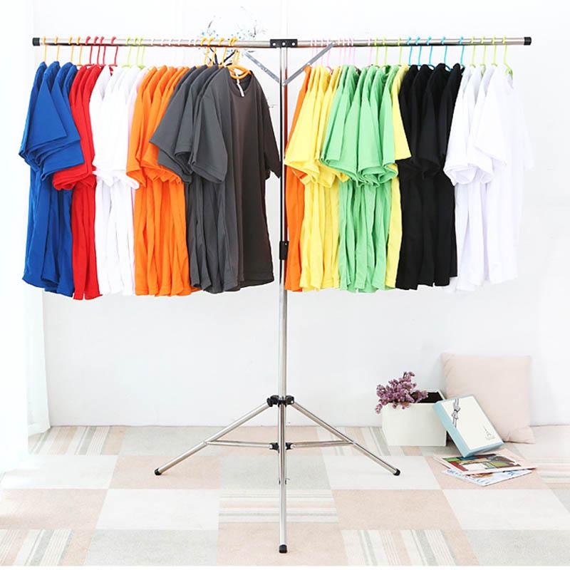 Foldable Clothes Drying Rack Stainless Steel Adjustable Garment Clothing Hanger for Indoor Outdoor Indoor Outdoor 1 Set