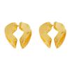 European and American personality retro light luxury style alloy irregular concave and convex texture three-dimensional love heart stud earrings femal