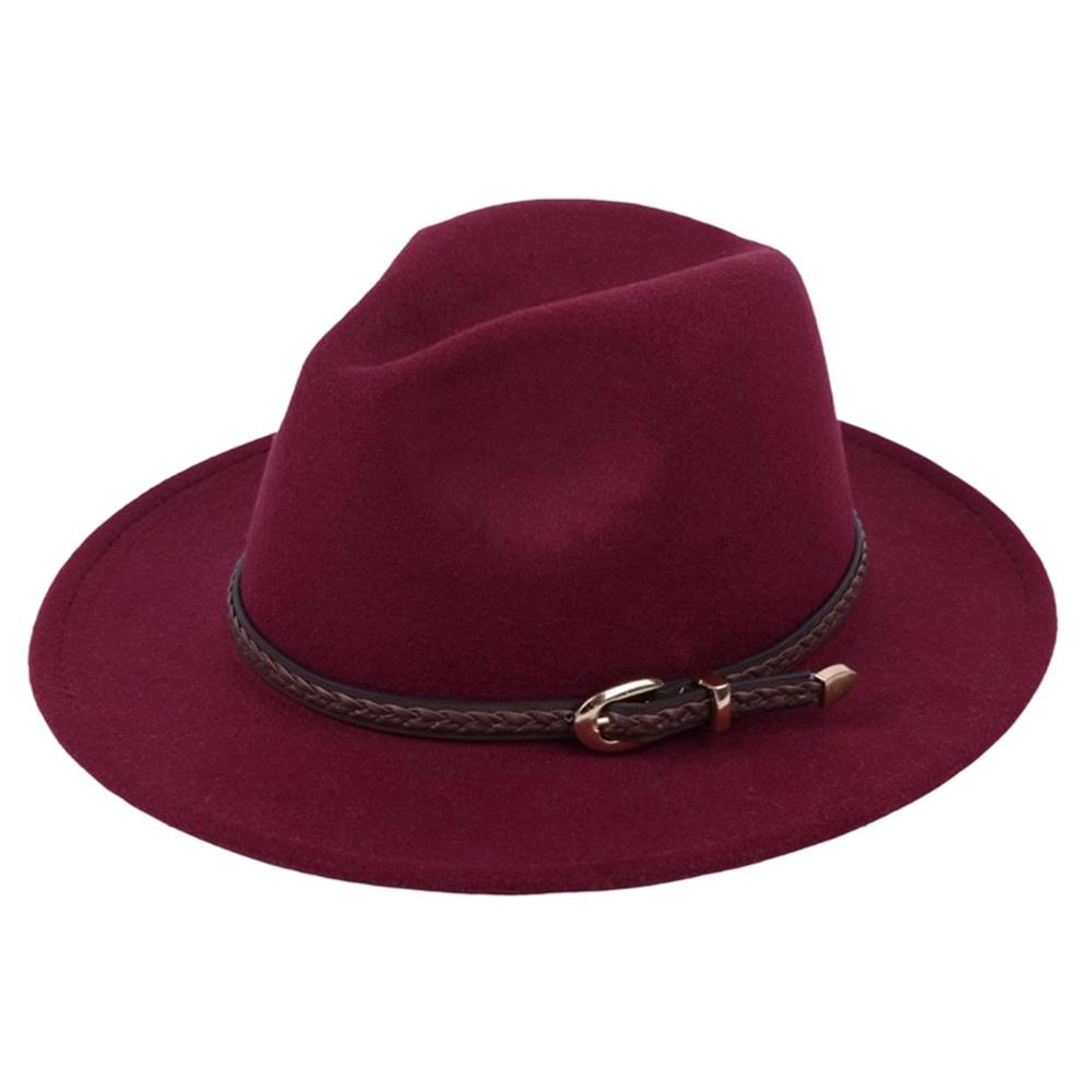 With Belt Buckle Panama Cap Vintage Cowboy Cap Fashion Rancher Hat for Men Women