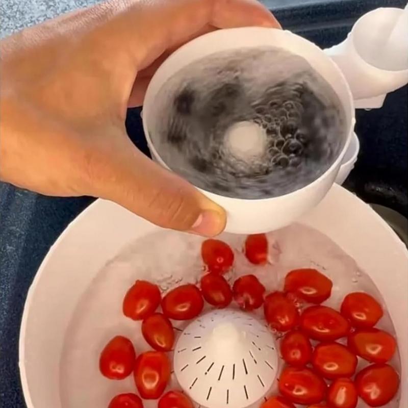 Portable Fruit Wash Bowl Vegetable Washer 3D Printing Food Washing Spinner Automatic Cleaning Machine For Kitchen Draining