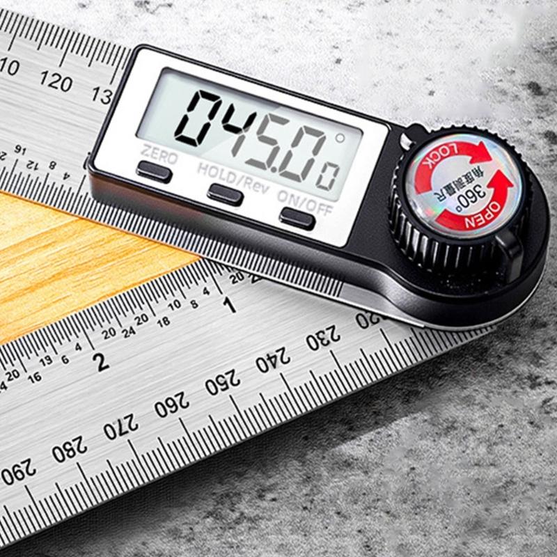 Professional Stainless Steel Angles Gauges 200mm Double Measurement System & Response Digital Screen